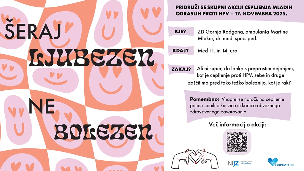 Plakat za promocijo cepljenja proti HPV