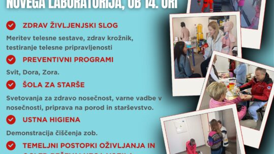 Vabilo s podrobnostmi o dogodku Sejem zdravja